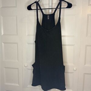 Free people Black Racerback Tank Dress with Pockets